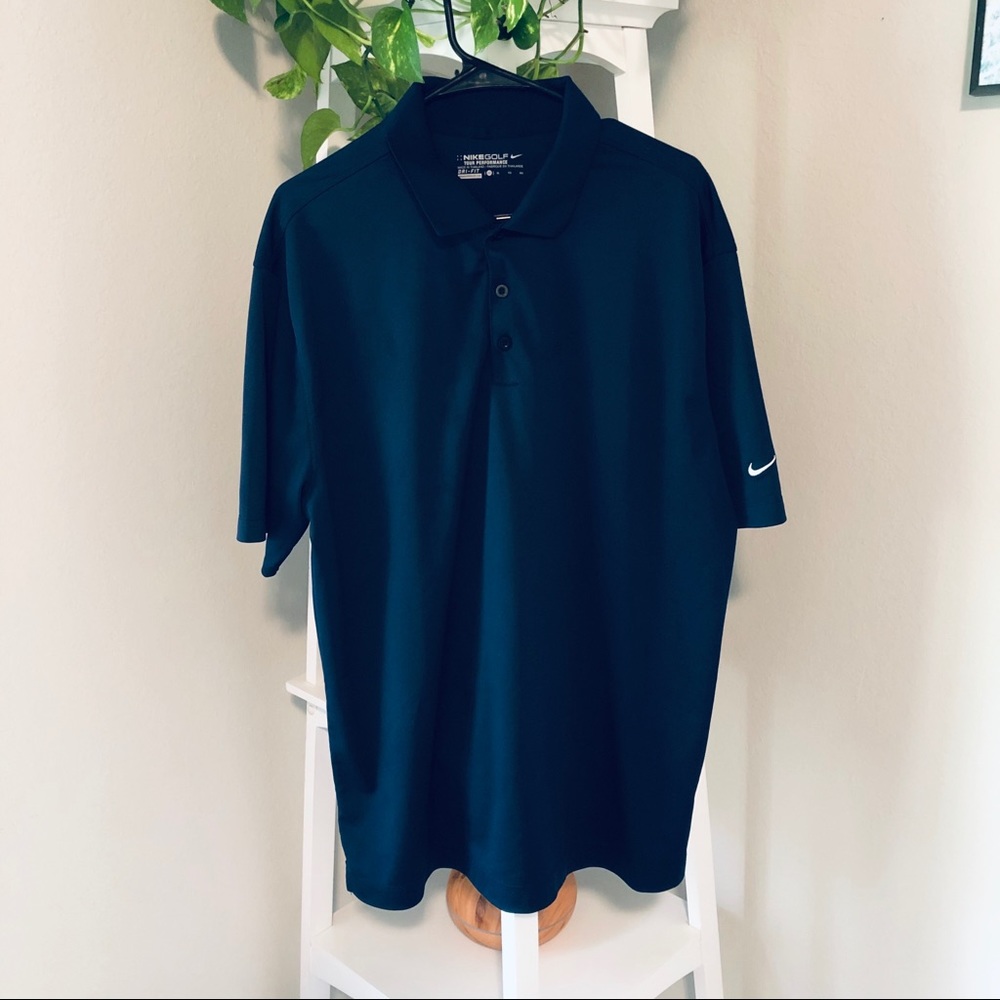 NikeGolf Dri-Fit Polo in Navy Blue. XL